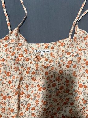 Reformation floral strap blouse brand new